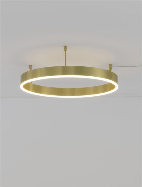 Nova Luce Stropní LED svítidlo MOTIF, ø 60cm, 40W 3000K stmívatelné Barva: Mosaz