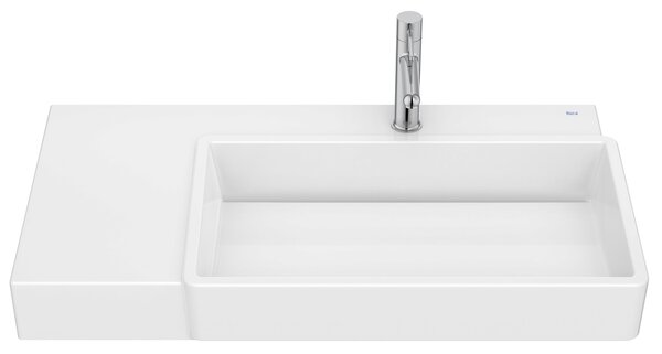 Roca Tura umyvadlo 80x43 cm obdélníkový klasický-na pult bílá lesk A327696000