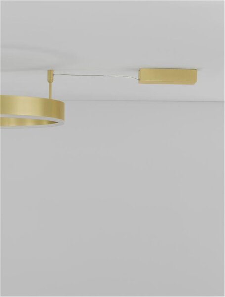 Nova Luce Stropní LED svítidlo MOTIF, ø 60cm, 40W 3000K stmívatelné Barva: Mosaz