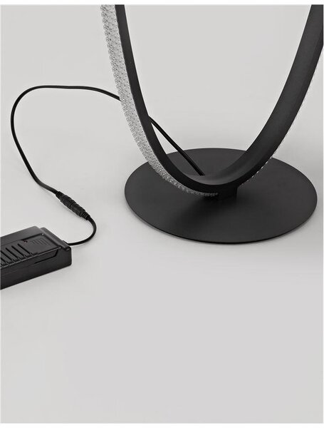 Nova Luce Stojací LED lampa NAGER černý hliník a akryl 35W 3000K