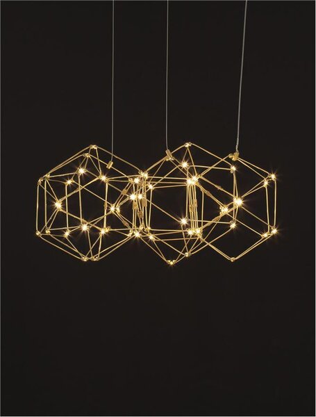 Nova Luce Závěsné LED svítidlo NEBULA zlatý kov 29W 3000K