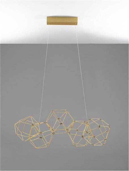 Nova Luce Závěsné LED svítidlo NEBULA zlatý kov 22W 3000K