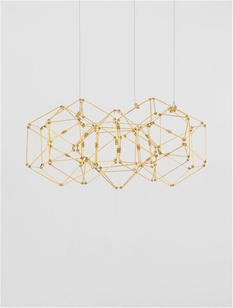 Nova Luce Závěsné LED svítidlo NEBULA zlatý kov 29W 3000K