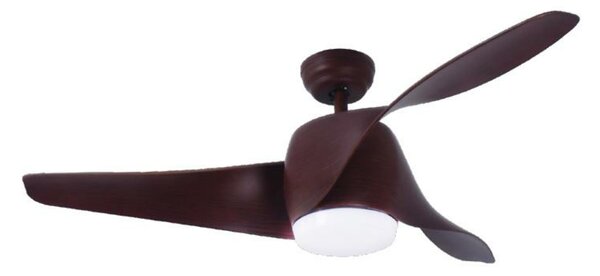ACA Lighting stropní svítidlo s ventilátorem stmívatelné LED 132cm DC 40W hnědá s dálkovým ovládáním FANKVBR60G