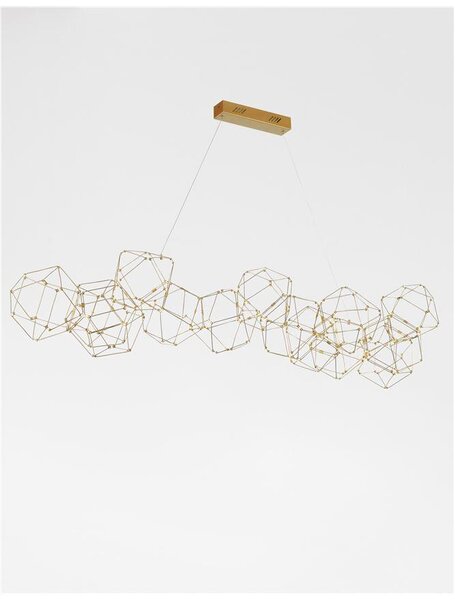 Nova Luce Závěsné LED svítidlo NEBULA zlatý kov 67.2W 3000K