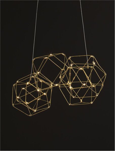 Nova Luce Závěsné LED svítidlo NEBULA zlatý kov 22W 3000K