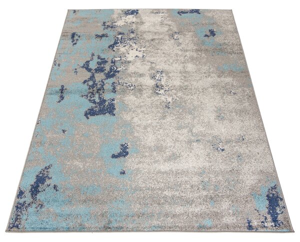 Makro Abra Moderní kusový koberec SPRING H172A Tyrkysový modrý šedý Rozměr: 70x250 cm