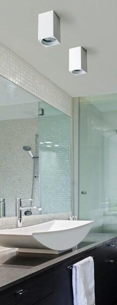 AZZ AZ1381 Stropní bodové přisazené svítidlo Azzardo Mini Square white AZ1381 GU10 1x50W IP20 5,6cm hranaté bílé - AZZARDO