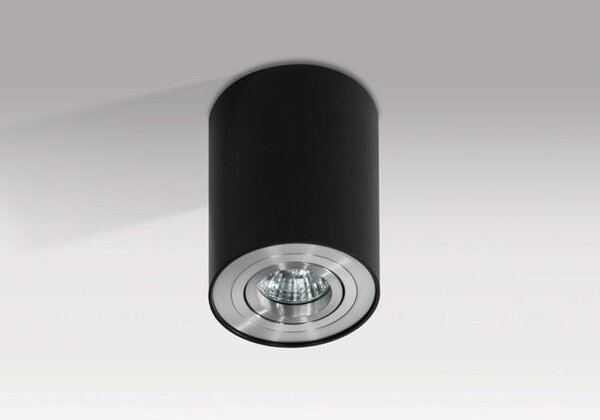AZZ AZ0779 Stropní bodové přisazené svítidlo Azzardo Bross 1 black/aluminium AZ0779 GU10 1x50W IP20 9,6cm černo-hliníkové - AZZARDO