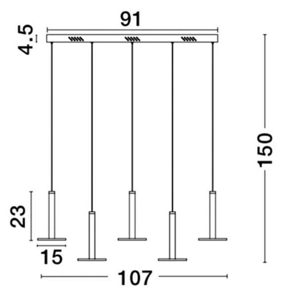 Nova Luce Závěsné LED svítidlo PALENCIA saténový zlatý hliník a akryl 53W 3000K