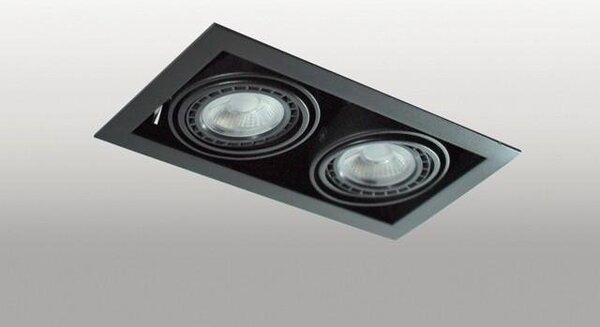 AZZ AZ2875 Stropní zápustné bodové svítidlo Azzardo Nova 2 black/black AZ2875 GU10+ADAP111/ES111 2x40/2x50W IP20 34,5cm černé - AZZARDO