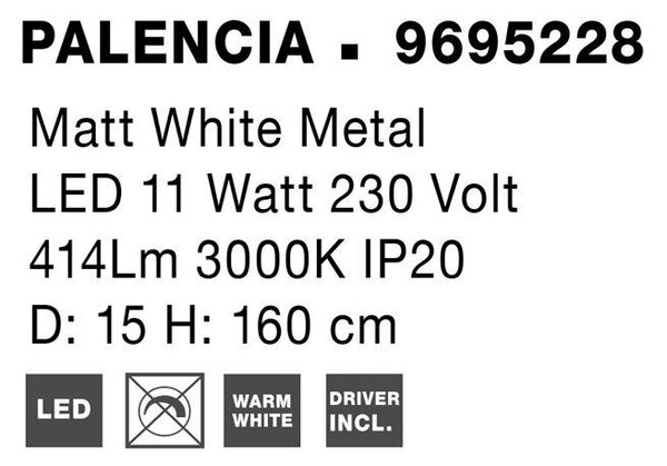 Nova Luce Závěsné LED svítidlo PALENCIA, 11W 3000K Barva: Zlatá