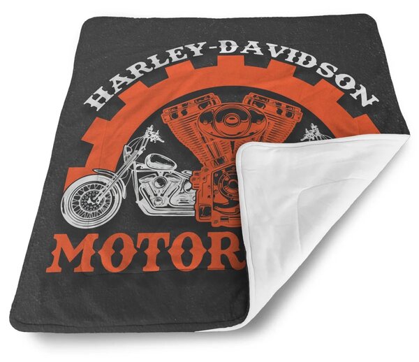 Sablio Deka pro miminko Harley-Davidson motor Černé pozadí - 80x100 cm