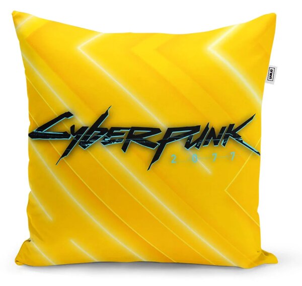 Sablio Polštář Cyberpunk 2077 Žlutý - 40x40 cm