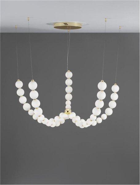 Nova Luce Závěsné LED svítidlo PERLA, 130W 3000K vč. dálkového ovládání stmívatelné