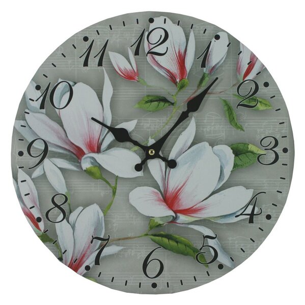 Nástěnné hodiny Magnolie – MDF, Ø 34 cm 2000016