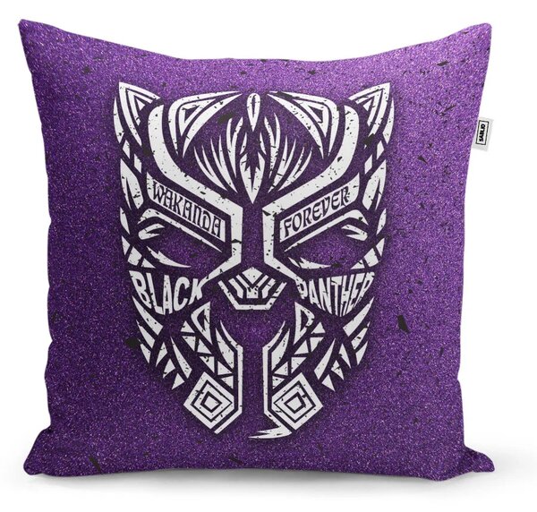 Sablio Polštář BLACK PANTHER wakanda forever Bílý - 40x40 cm