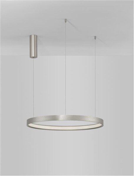 Nova Luce Závěsné LED svítidlo PERRINE, 42W 3000K stmívatelné Barva: Stříbrná