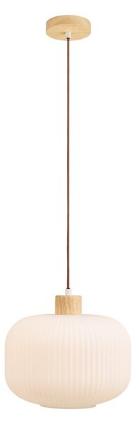 Bílé závěsné svítidlo se skleněným stínidlem ø 30 cm Argalo – House Nordic