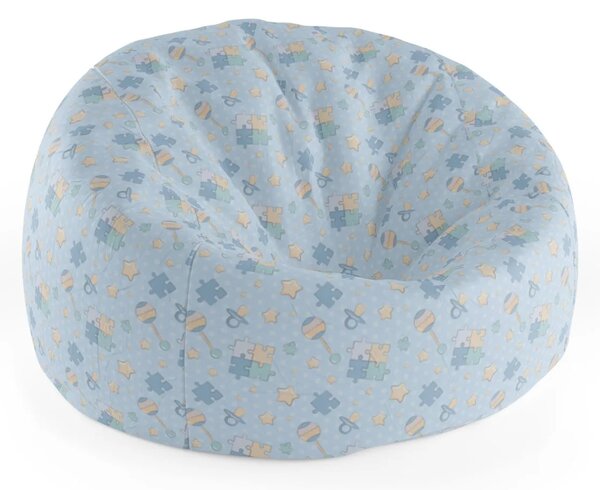 Sablio Sedací vak Cocoon Puzzle a dudlíky - 75 x 45 x 35 cm