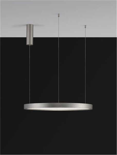 Nova Luce Závěsné LED svítidlo PERRINE, 42W 3000K stmívatelné Barva: Stříbrná