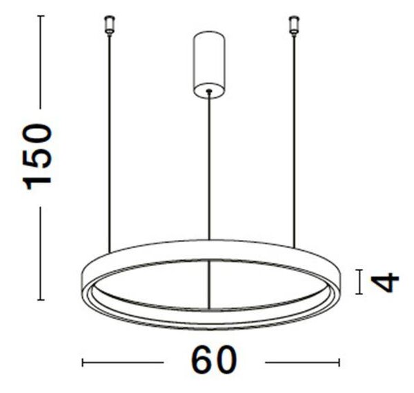 Nova Luce Závěsné LED svítidlo PERRINE, 42W 3000K stmívatelné Barva: Stříbrná