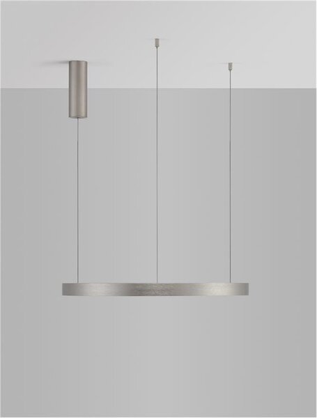 Nova Luce Závěsné LED svítidlo PERRINE, 42W 3000K stmívatelné Barva: Stříbrná