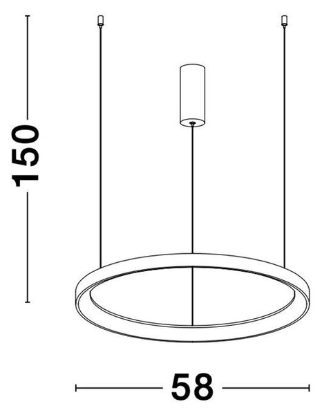 Nova Luce Závěsné LED svítidlo PERTINO, 48W 3000K stmívatelné Barva: Bílá