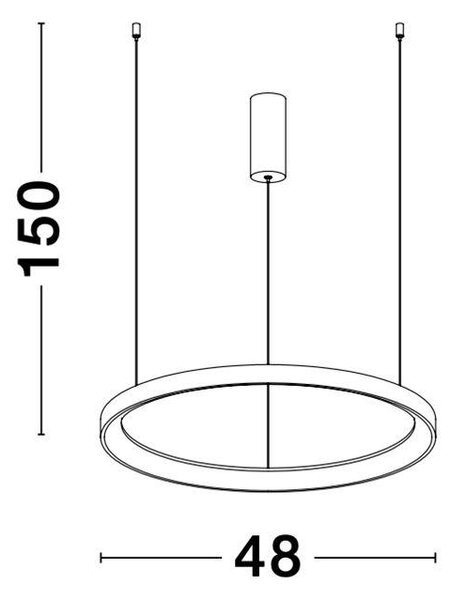 Nova Luce Závěsné LED svítidlo PERTINO, 38W 3000K stmívatelné Barva: Bílá