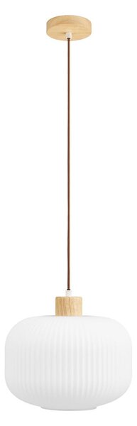 Bílé závěsné svítidlo se skleněným stínidlem ø 30 cm Argalo – House Nordic