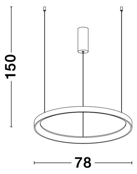 Nova Luce Závěsné LED svítidlo PERTINO, 60W 3000K stmívatelné Barva: Bílá