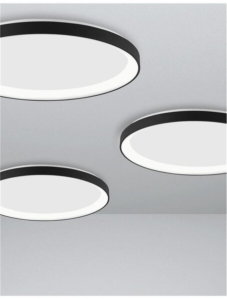 Nova Luce Stropní LED svítidlo PERTINO, 48W 3000K stmívatelné Barva: Černá