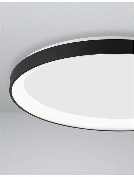Nova Luce Stropní LED svítidlo PERTINO, 48W 3000K stmívatelné Barva: Černá
