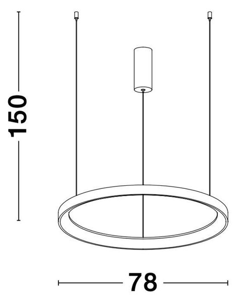 Nova Luce Závěsné LED svítidlo PERTINO, 60W 3000K stmívatelné Barva: Bílá
