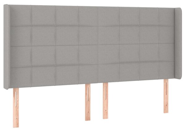 Box spring postel s matrací a LED světle šedá 200x200 cm textil 3138901