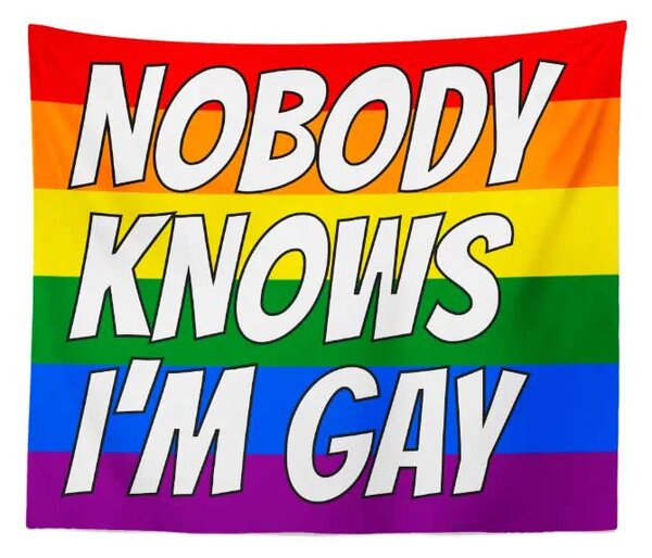 Sablio Deka Nobody knows I'am gay: 150x120 cm