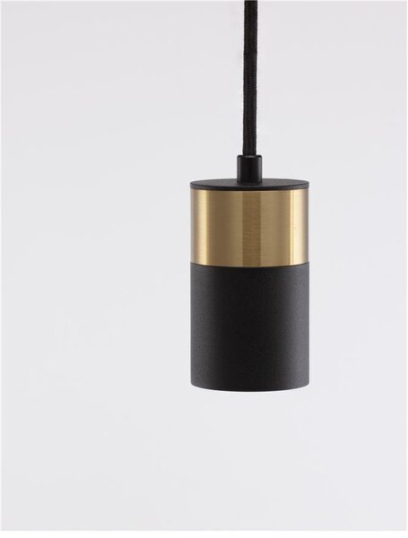 Nova Luce Závěsné svítidlo POGNO černá a zlatý hliník GU10 1x10W