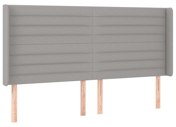 Box spring postel s matrací a LED světle šedá 160x200 cm textil 3138965