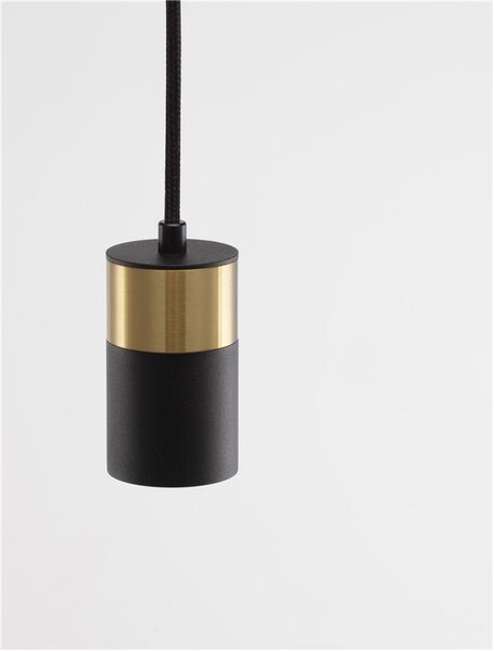 Nova Luce Závěsné svítidlo POGNO černá a zlatý hliník GU10 1x10W