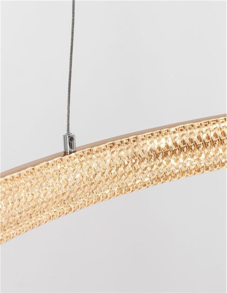 Nova Luce Závěsné LED svítidlo PRESTON, 37W 3000K stmívatelné Barva: Mosaz