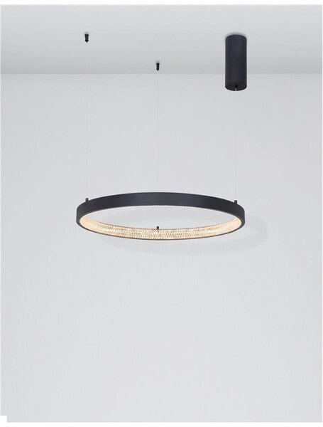Nova Luce Závěsné LED svítidlo PRESTON, 37W 3000K stmívatelné Barva: Mosaz