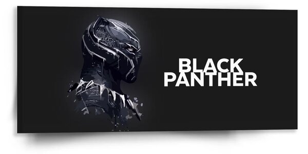 Sablio Obraz BLACK PANTHER z profilu Černý - 110x50 cm