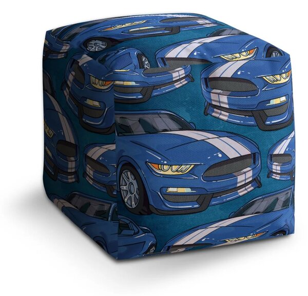 Sablio Taburet Cube Mustang Pattern - 40x40x40 cm