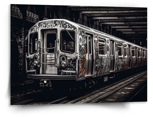 Sablio Obraz Městské metro s graffiti - 150x110 cm