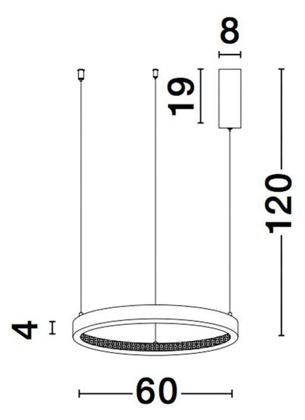 Nova Luce Závěsné LED svítidlo PRESTON, 37W 3000K stmívatelné Barva: Mosaz