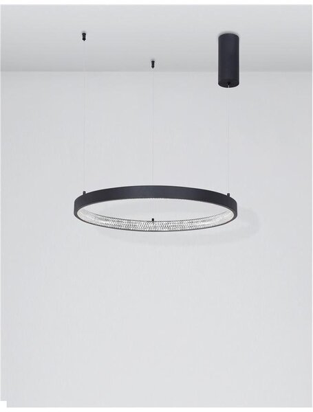 Nova Luce Závěsné LED svítidlo PRESTON, 37W 3000K stmívatelné Barva: Mosaz