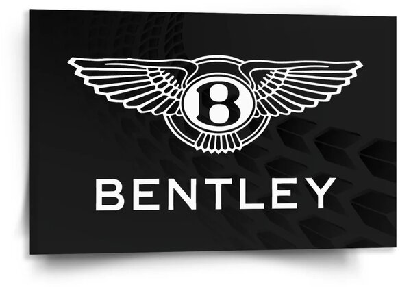 Sablio Obraz Logo Bentley Černý - 120x80 cm