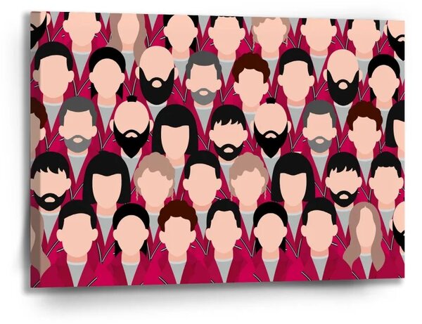 Sablio Obraz Money heist Anonymní tváře - 90x60 cm