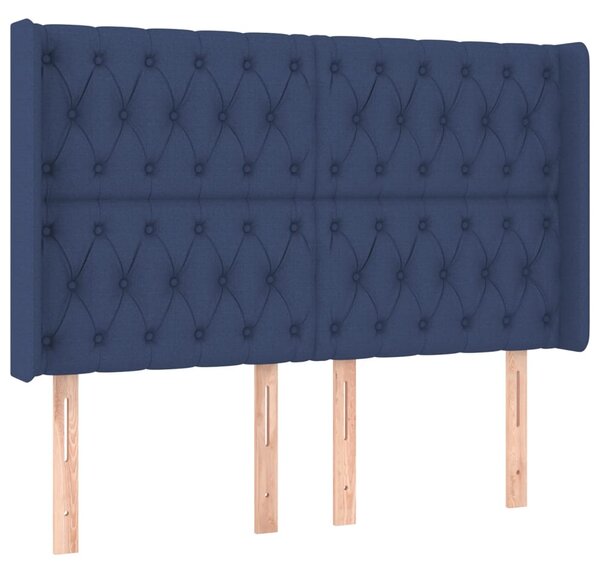 Box spring postel s matrací a LED modrá 160x200 cm textil 3138571