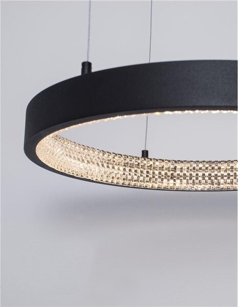 Nova Luce Závěsné LED svítidlo PRESTON, 25W 3000K stmívatelné Barva: Černá